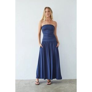 NIA Sandal Drop Waist Midi Dress